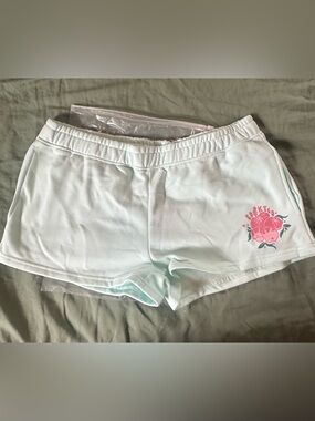 Edikted Mint Green Women's Floral-Accent Athletic Shorts